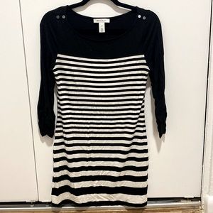 XS Black and White striped dress from White House Black Market.